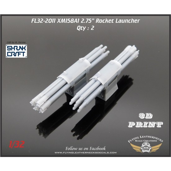 1/32 XM158A1 2.75" Rocket Launcher (pack of 2)