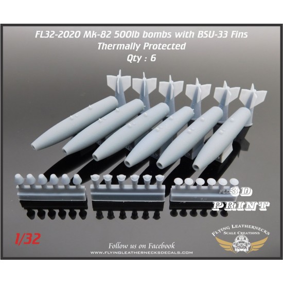 1/32 Mk-82 / BLU-111A/B with BSU-33 Fin - Thermally Protected (6pcs)