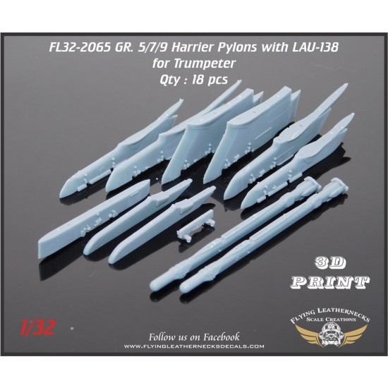 1/32 AV-8B Weapons Pylons RAF GR5/7/9 with LAU-138 for Trumpeter