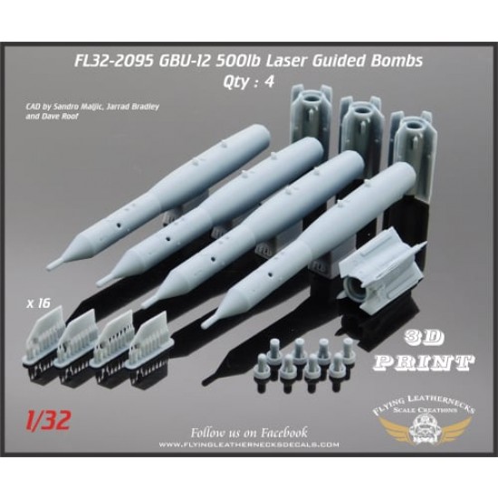 1/32 GBU-12 500lb Laser Guided Bomb (4pcs)