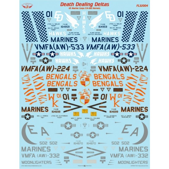 1/32 F/A-18D Death Dealing Deltas Decal