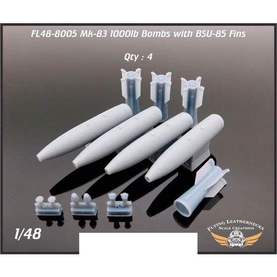 1/48 Mk-83 1000lb Bomb with BSU-85 Fins (4pcs)