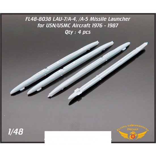 1/48 USN/USMC LAU-7/A-4 - LAU-7/A-5 Missile Launcher 1976 to 1987 (4pcs)