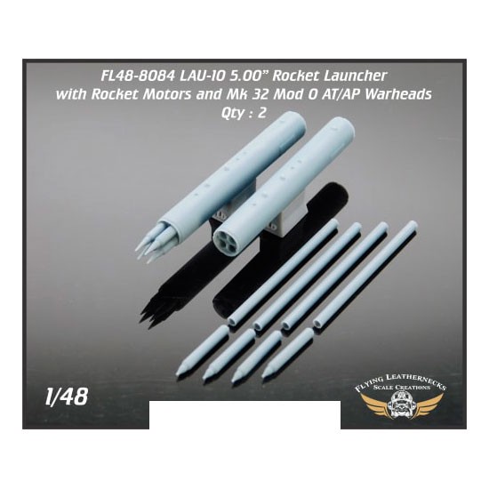 1/48 LAU-10 5.00" Rocket Launcher (With rockets and warheads) 2 pods