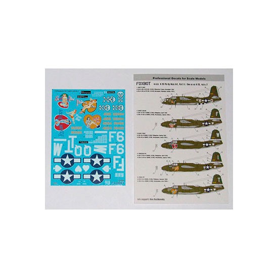 1/48 Douglas A-20 Boston 'Pin-Up Nose Art' Part # 2 Decals for AMT/ERTL/Italeri/Revell