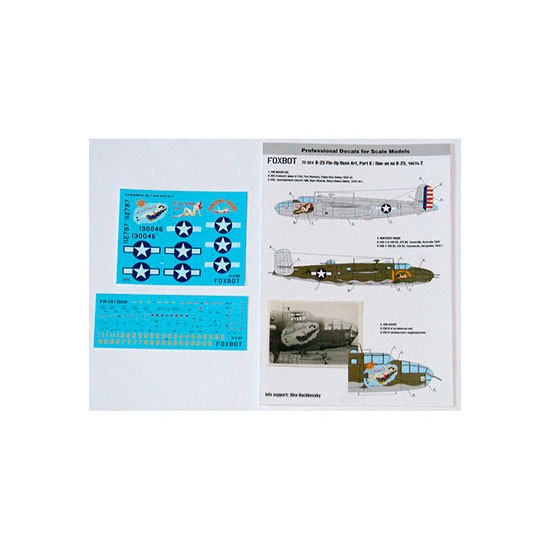 1/72 B-25C/D Mitchell 'Pin-Up Nose Art and Stencils' Part # 2 Decals