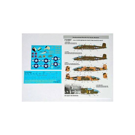 1/72 B-25C/D Mitchell 'Pin-Up Nose Art and Stencils' Part # 3 Decals