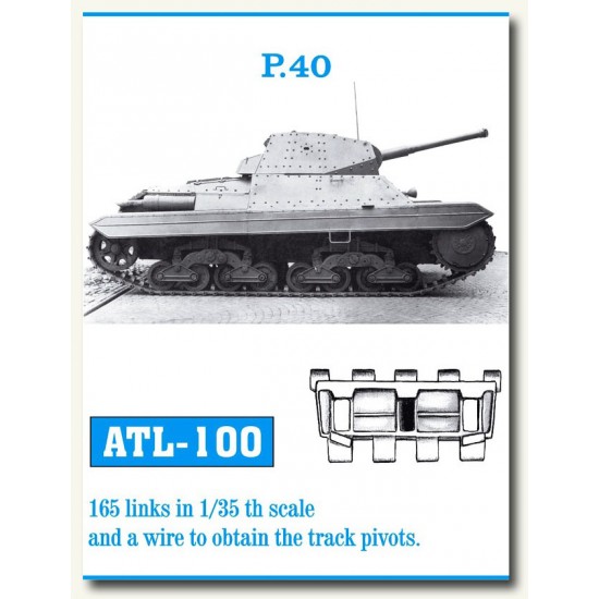 Metal Tracks for 1/35 Italian P.40 Heavy Tank (165 links)