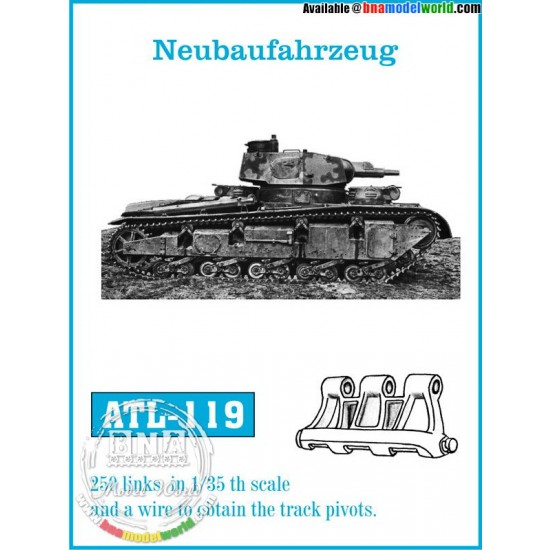 1/35 Neubaufahrzeug Metal Tracks (250 Links)