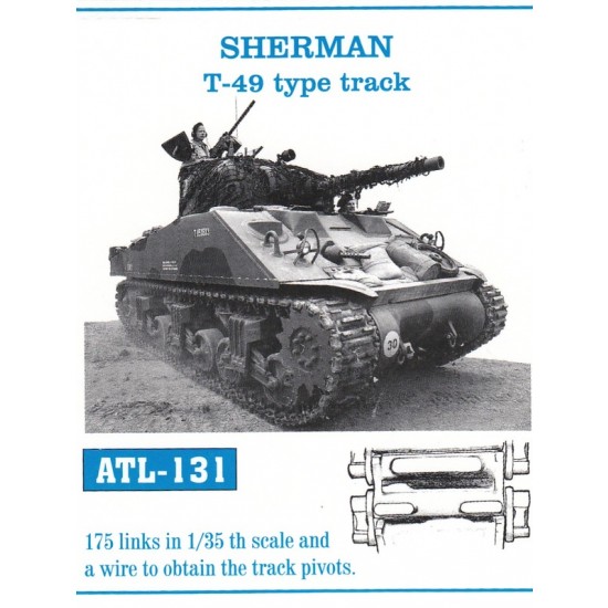 1/35 M4 Sherman T-49 Type Metal Tracks (175 links)