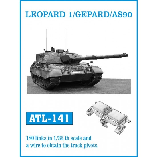 1/35 Leopard 1 / Flakpanzer Gepard / AS-90 Self-propelled Gun Metal Tracks (180 links)