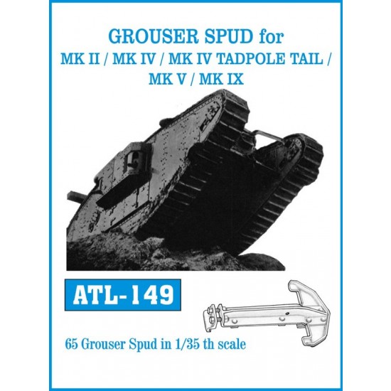 1/35 Grouser Spud for MK.II / Mk.IV/MK.IV Tadpole Tail / MK.V / MK.IX (65pcs)