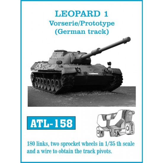 1/35 German Leopard 1 Vorserie / Prototype Metal Tracks (180 links)