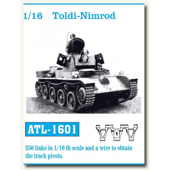 Metal Tracks for 1/16 Hungarian Tanks Toldi Nimrod (250 links)