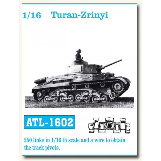 Metal Tracks for 1/16 Hungarian Tank Turan Zrinyi (250 links)