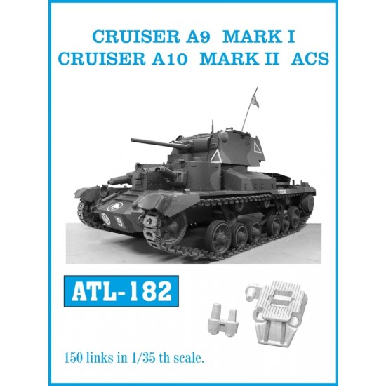 Metal Tracks for 1/35 Cruiser A9 Mark I / Cruiser A10 Mark II ACS (150 links)