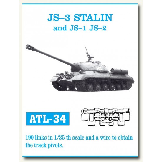 Metal Tracks for 1/35 JS-3 Stalin and JS-1, JS-2 (190 links)