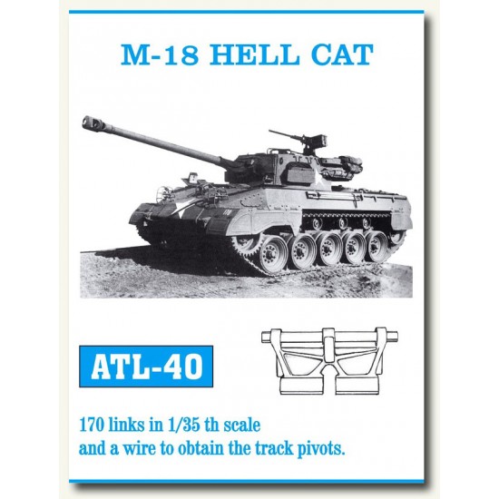 Metal Tracks for 1/35 US M18 Hellcat Tank Destroyers (170 links)