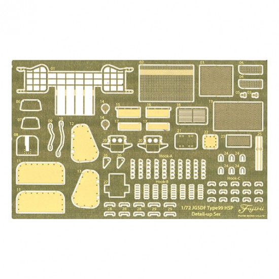 1/72 Genuine Photo-Etched Parts for JGSDF Type99 155mm Self-Propelled Howitzer (Mi-204)