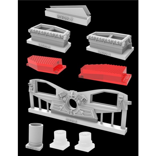 1/350 Kronos one (Qo'noS) - Impulse Engine Resin Detail and Corection set for Polar Lights kit