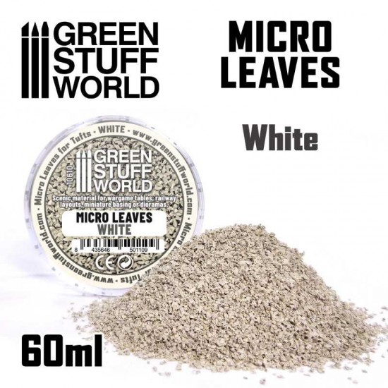 Micro Leaves - White Mix (15gr, flocking material)