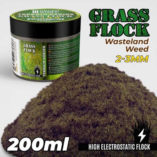 Grass Flock - Wasteland Weed 2-3mm (200ml high electrostatic flock)