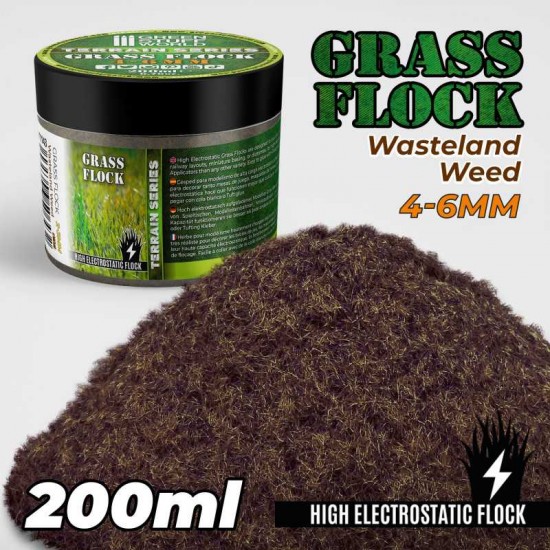 Grass Flock - Wasteland Weed 4-6mm (200ml high electrostatic flock)