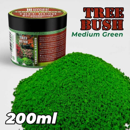 Tree Bush Clump Foliage #Medium Green (200ml, Flake size 2-8 mm)