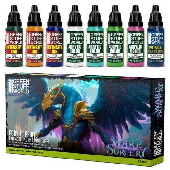 Acrylic Paint Set - Warp Sorcery (8x 17ml, matt finish)