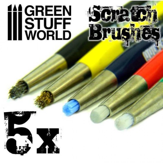 Scratch Brush Pens for Removing Sculpting Putty (5pcs)