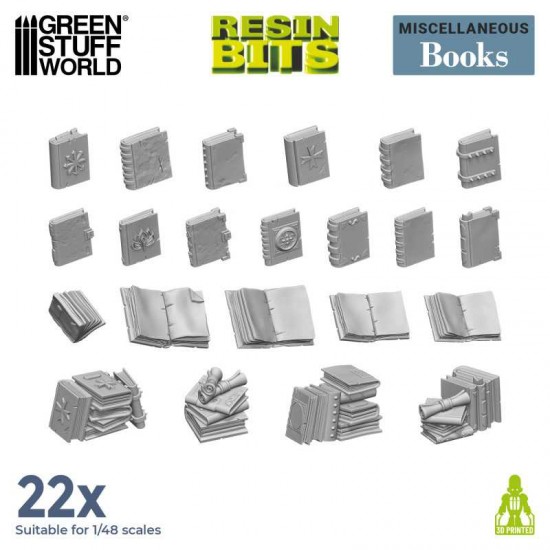 1/48 Miscellaneous Resin Books (22pcs)