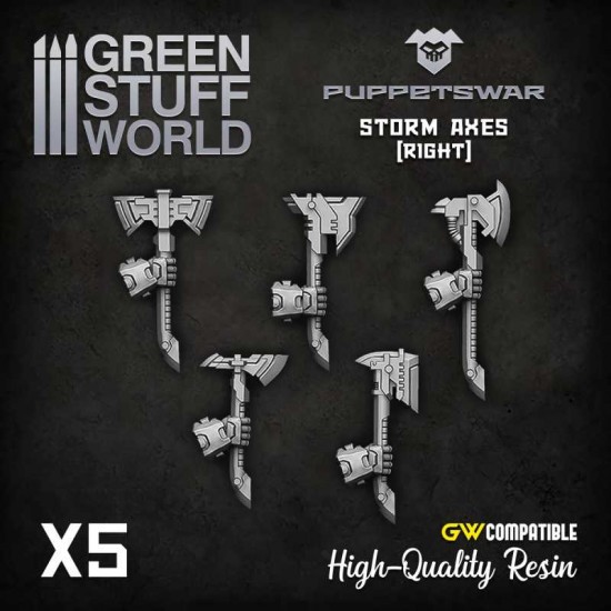 Puppetswar Storm Axes - Right for 28/32mm Wargame Miniatures