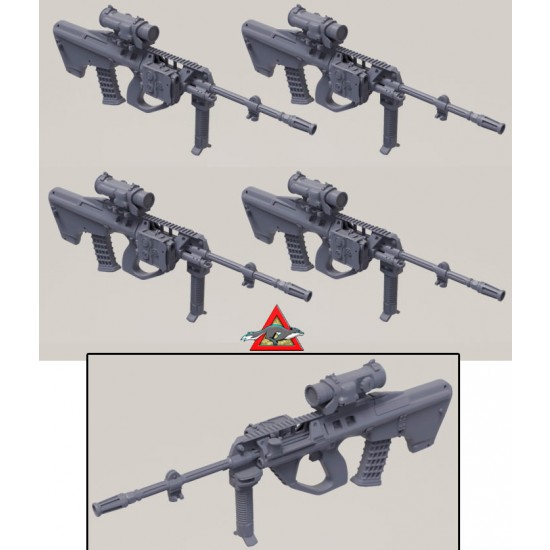 1/35 EF88 Austeyr Assault Rifle w/F2 Spectre DR Sight & LAIRD Laser (4pcs)