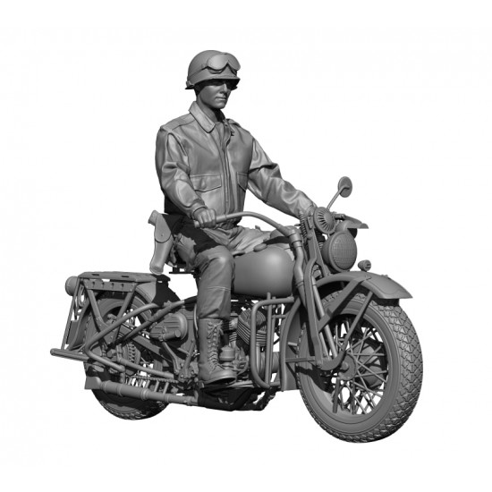 1/16 WWII US Para American Rider with Bike