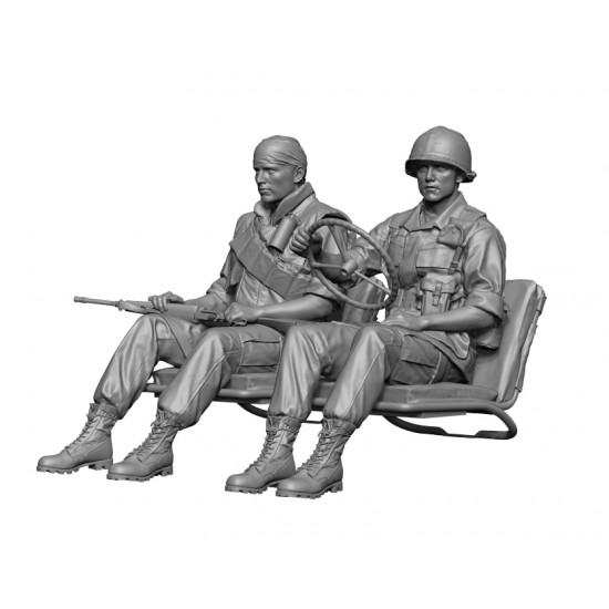 1/48 US MUTT Jeep Driver and Crew, Vietnam (2 figures)