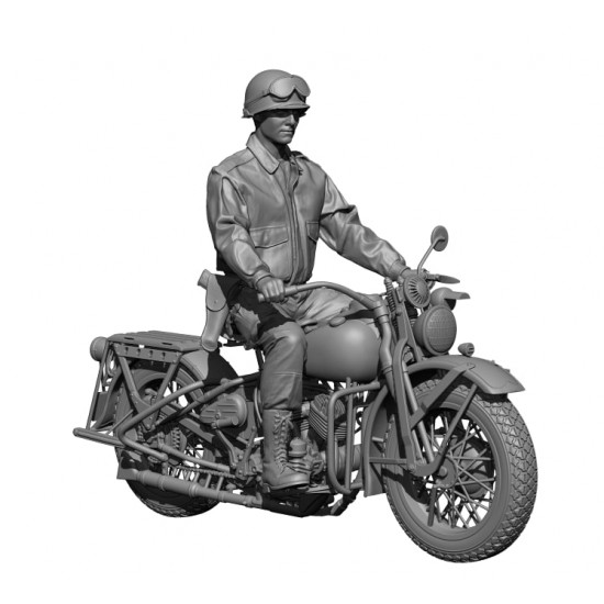 1/48 WWII US Para American Rider with Bike