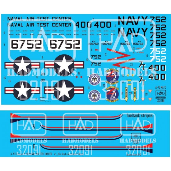 Decal for 1/32 A-7E US NAVAL Air Test Center ' The Final Copuntdown'