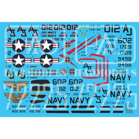 Decal for 1/72 E-2 Hawkeye The Final Countdown Collection