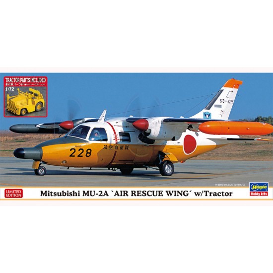 1/72 Japanese Rescue Plane Mitsubishi Mu-2A Air Rescue Wing w/Tractor