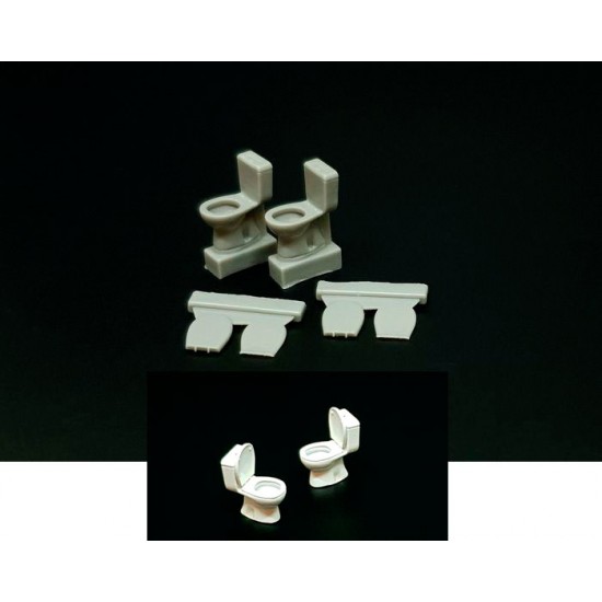 1/72 Modern WC Indoor Toilets (2pcs)