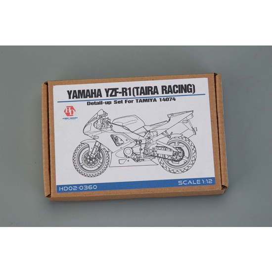 1/12 Yamaha YZF-R1 (Taira Racing) Detail Set for Tamiya kit #14074 (PE, Metal parts, decals & resin)