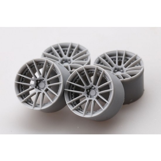 1/24 19inch ADV.1 7.0M.V2 Wheels (4 Resin Wheels + Metal Air Valves)