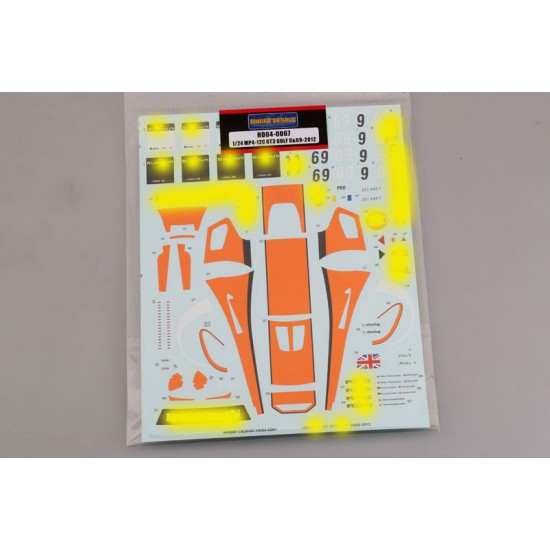 1/24 McLaren MP4-12C GT3 "Gulf" #9/#69 Blancpain Endurance Series 2012 Decals for Fujimi