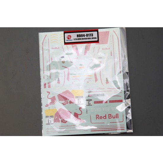 1/24 Audi R8 Red Bull Decal for NuNu kit #24004