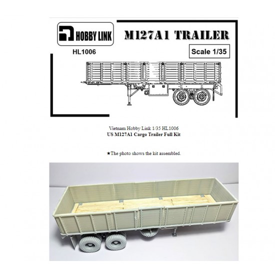 1/35 US M127A1 Cargo Trailer Full Resin kit Hobby Link HL1006