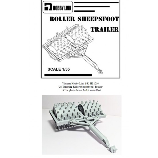 1/35 US Roller Sheepsfoot Trailer Full Resin kit