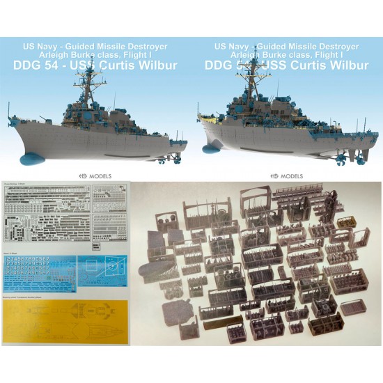 1/200 USS DDG-54 Curtis Wilber Upgrade Full Detail Set for I Love Kit ...