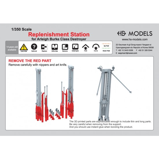 1/350 USN Arleigh Burke Class Destroyer Replenishment Station (2pcs)