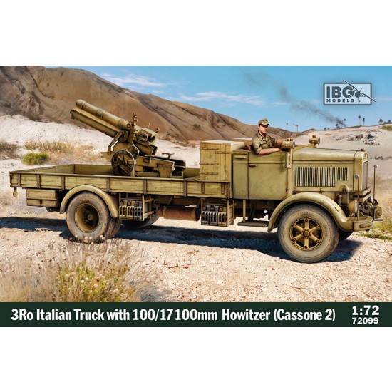 1/72 3Ro Italian Truck with 100/17 100mm Howitzer (Cassone 2)