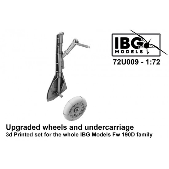 1/72 Fw 190D Upgraded Wheels and Undercarriage for IBG Models